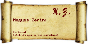 Megyes Zerind névjegykártya